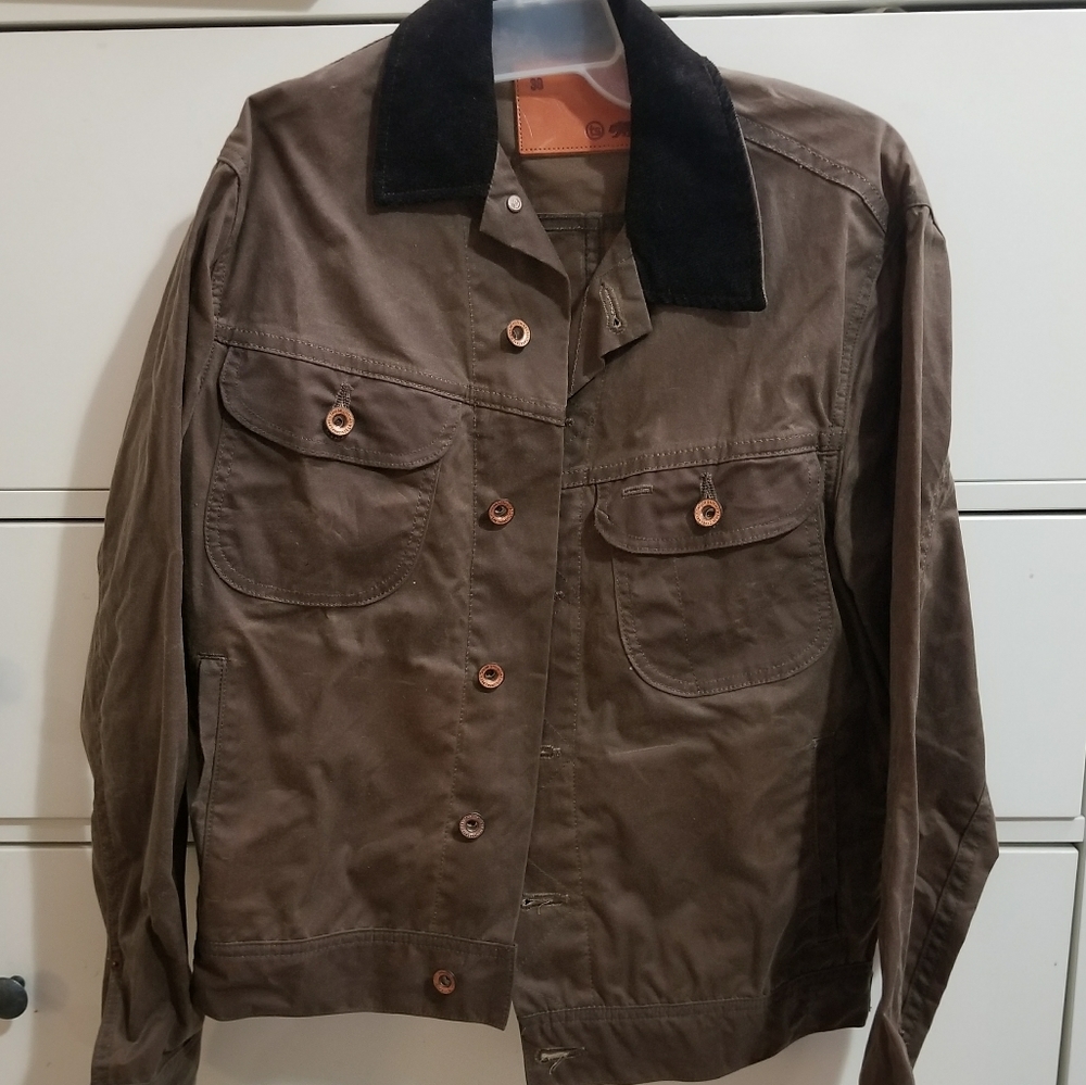 Taylor Stitch brown waxed jacket